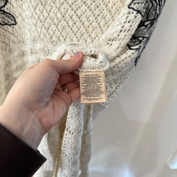 Anthropologie Knitted Knotted Embroidered Lana Tunic Sweater XS/S - Picture 8 of 8